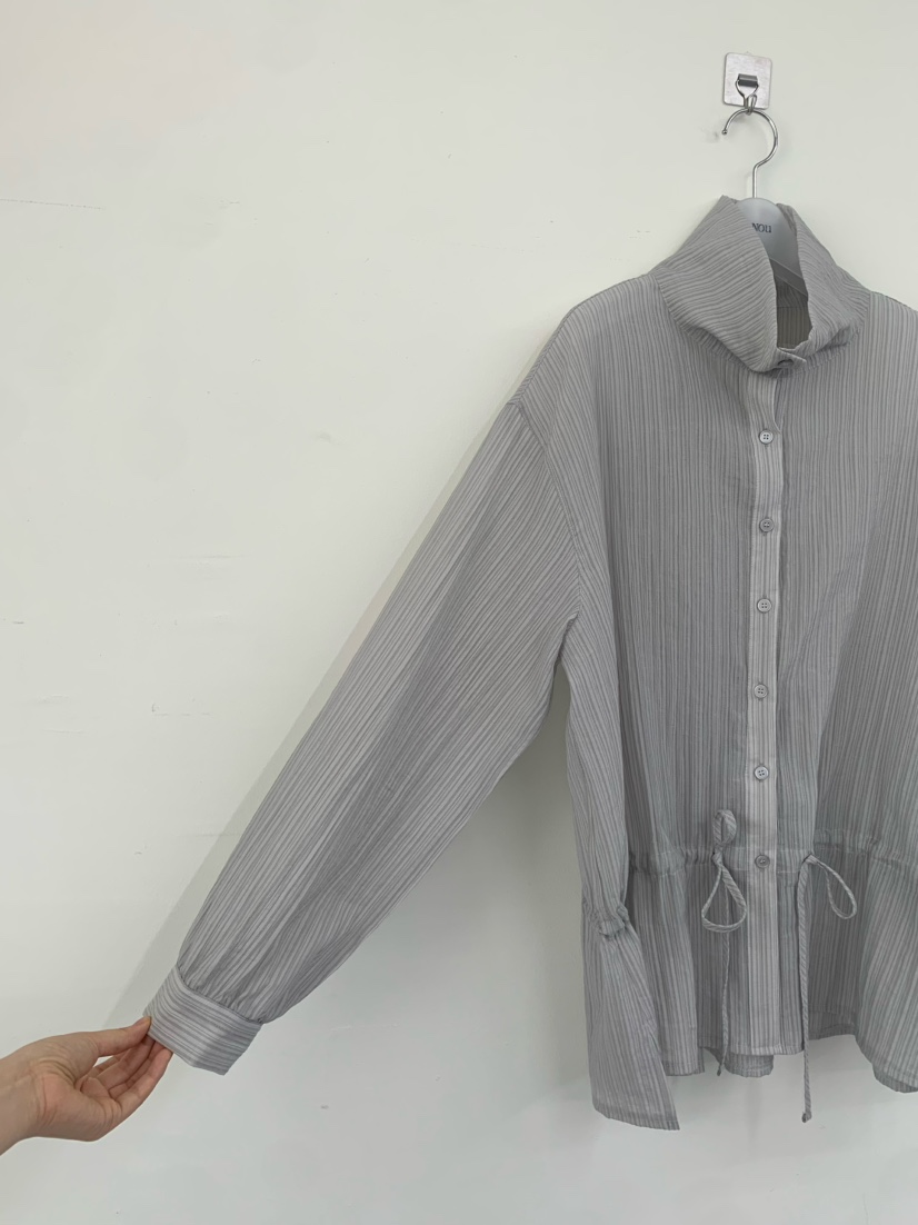 ANOU韓國直郵女裝新品26春夏休閑熱賣推薦襯衫蕾絲衫高領ANOU襯衫/蕾絲衫