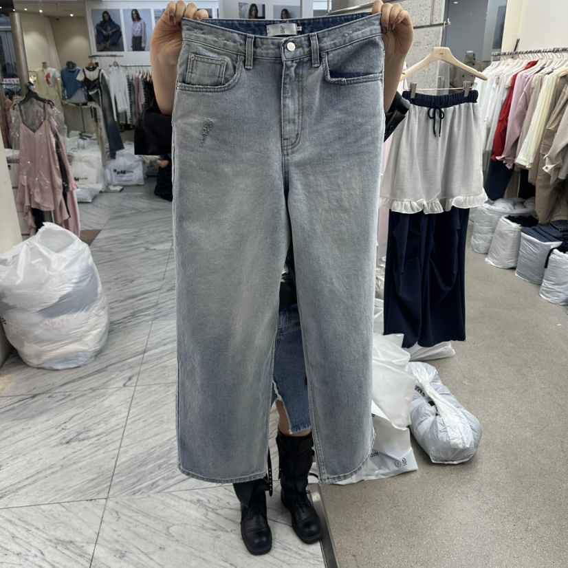 AMOEBA韓國東大門直郵女裝新品休閑職業人氣時尚推薦牛仔褲AMOEBA牛仔褲圖色1