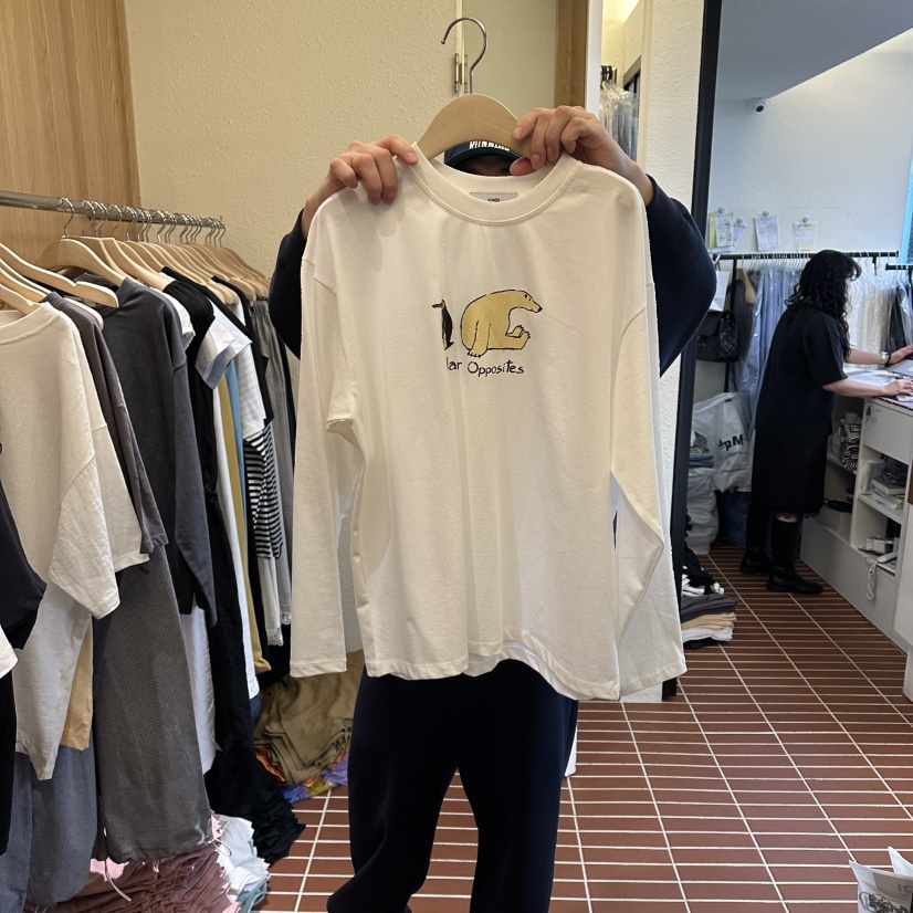 CHOI-L韓國東大門代購女士新品推薦26春夏熱賣休閑長袖T恤CHOI長袖T恤圖色1