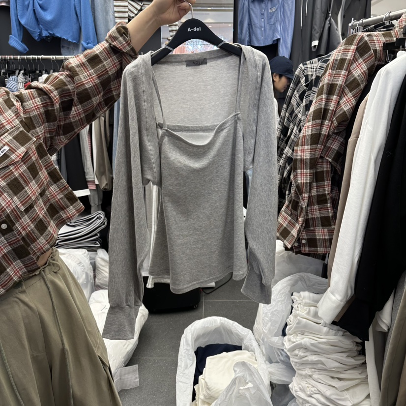 A-DEL韓國東大門代購女士新款休閑熱賣時尚套裝兩件套套裝A-DEL套裝圖色2