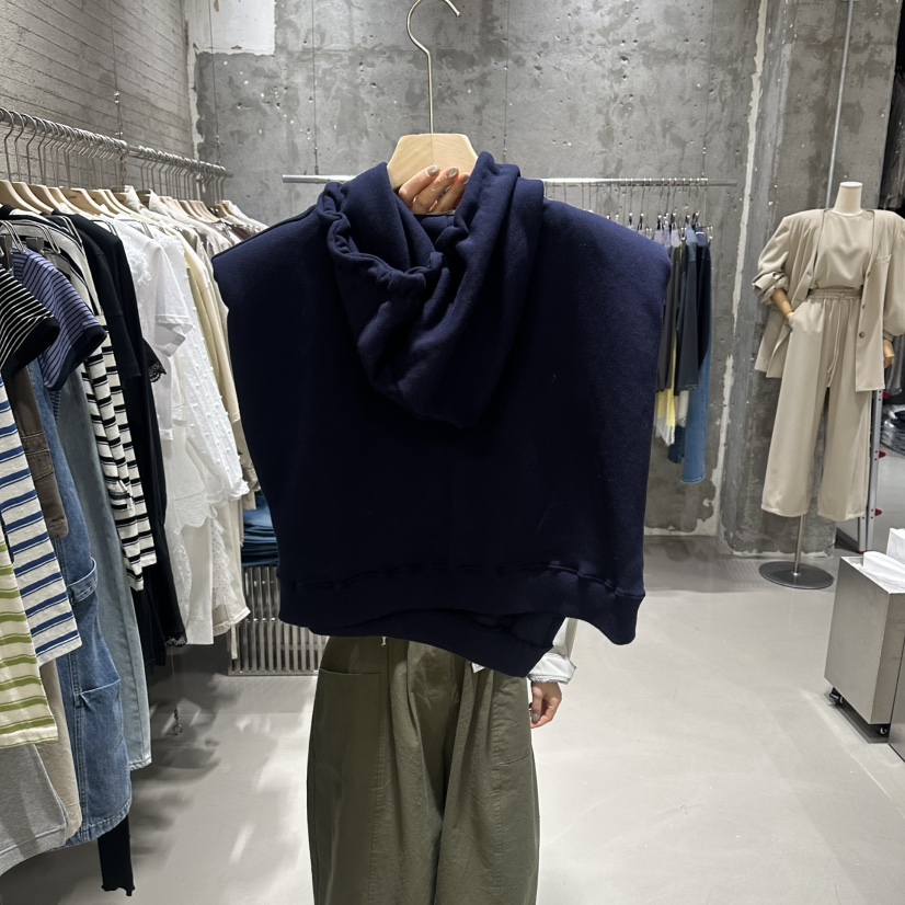 JUNI韓國東大門直郵女士新款26春夏休閑人氣吊帶背心連帽my juni吊帶/背心