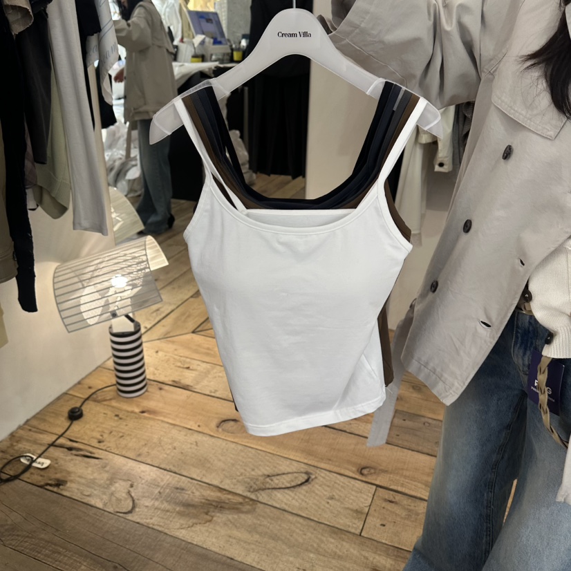 CREAM VILLA韓國代購女裝新品職業吊帶背心CREAMVILLA吊帶/背心圖色1