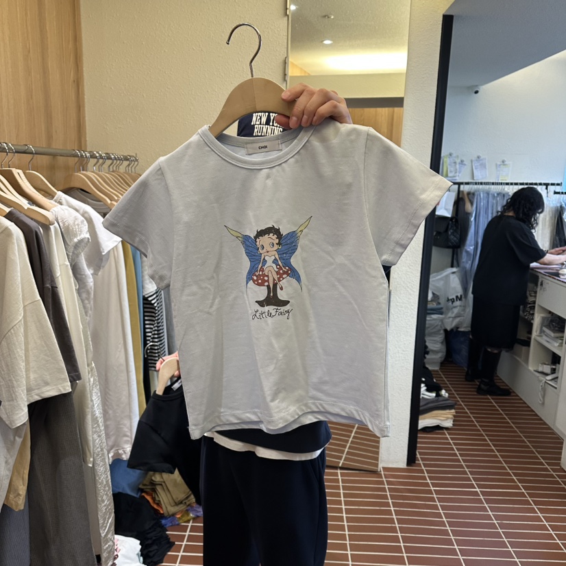 CHOI-L韓國直郵實拍女士新品熱賣時尚26春夏人氣推薦T恤CHOIT恤圖色2