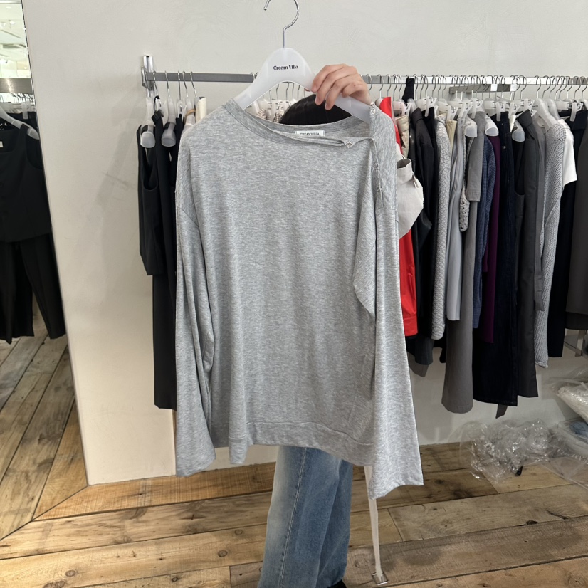 CREAM VILLA韓國東大門代購女裝新款休閑長袖T恤CREAMVILLA長袖T恤圖色2