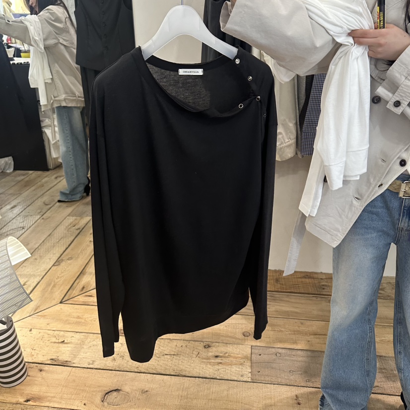 CREAM VILLA韓國東大門代購女裝新款休閑長袖T恤CREAMVILLA長袖T恤圖色3