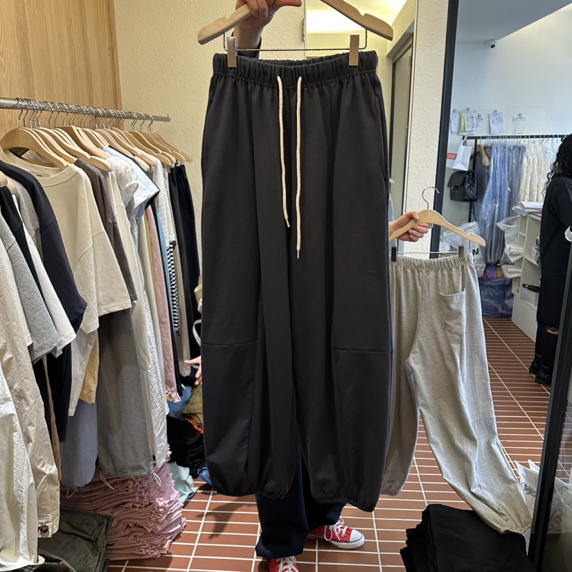 CHOI-L韓國東大門代購女士新品推薦熱賣休閑26春夏休閑褲鏤空CHOI休閑褲圖色1墨色