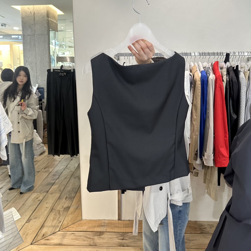 CREAM VILLA韓國直郵實拍女裝新款休閑馬甲CREAMVILLA馬甲