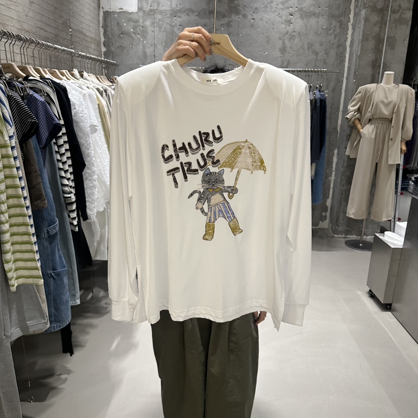 JUNI韓國東大門直郵女裝新款職業人氣休閑時尚26春夏長袖T恤my juni長袖T恤圖色1