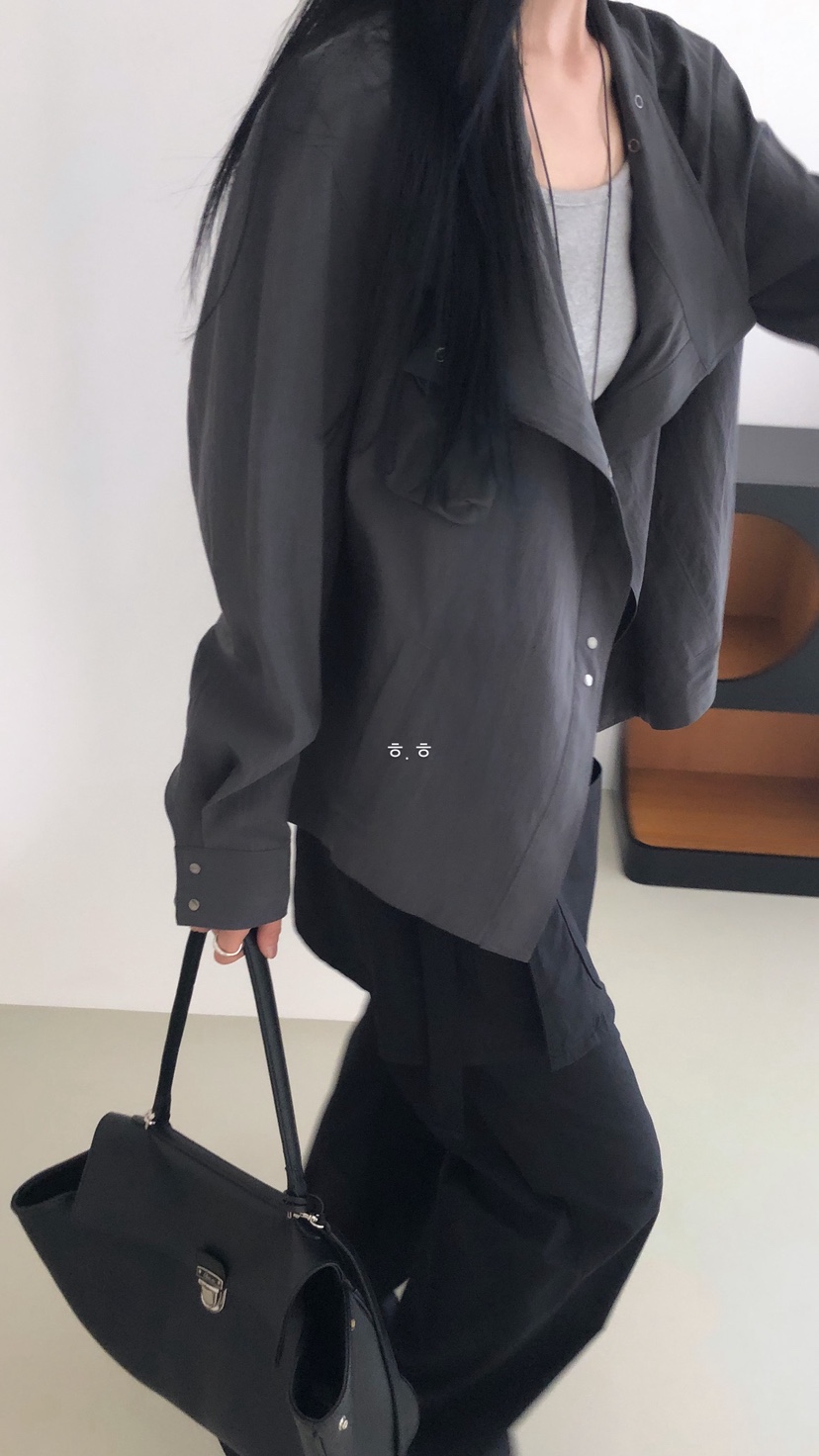 OVER RICH韓國代購女士新品推薦職業熱賣26春夏外套不對稱OVER RICH外套