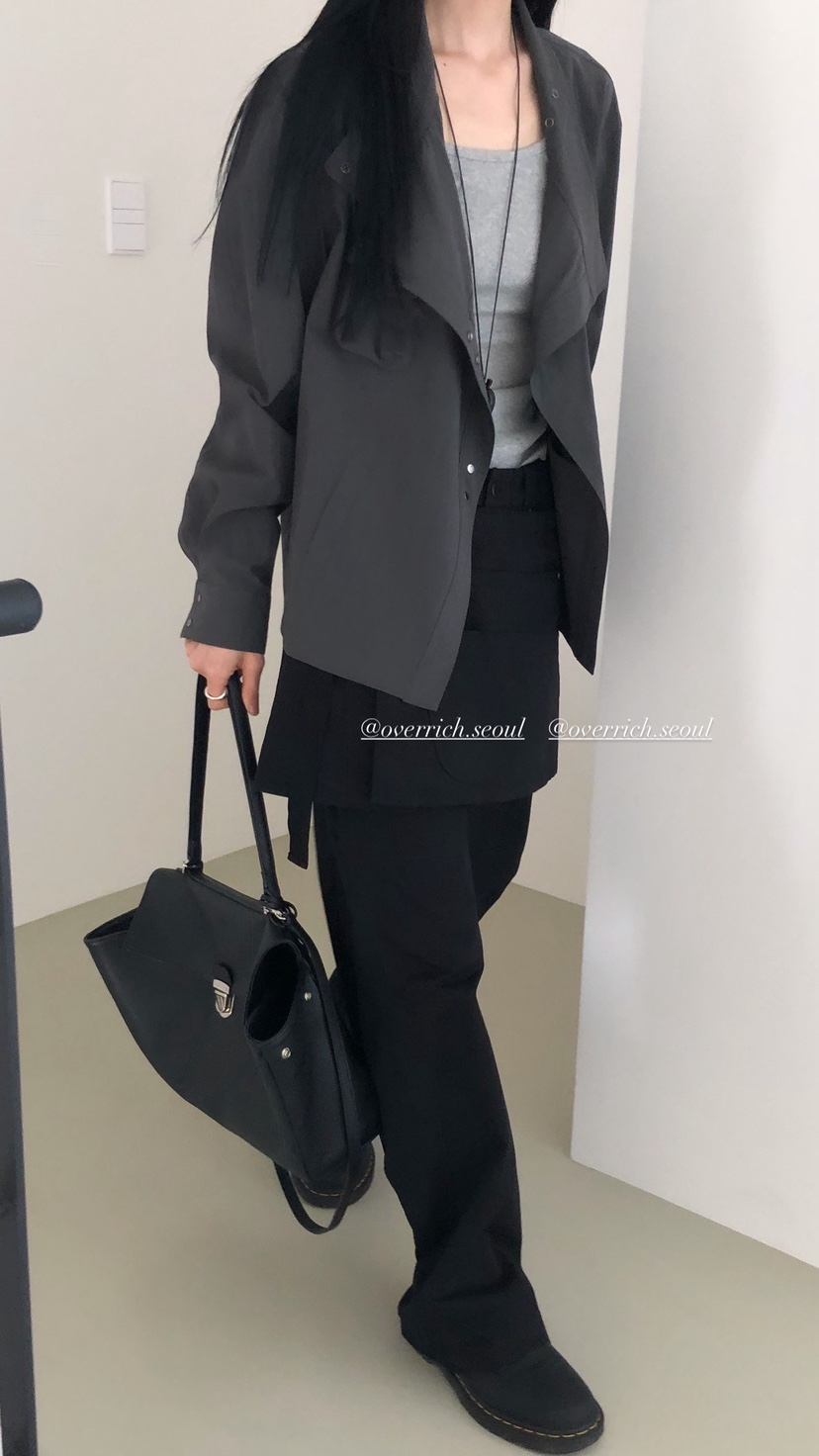 OVER RICH韓國代購女士新品推薦職業熱賣26春夏外套不對稱OVER RICH外套