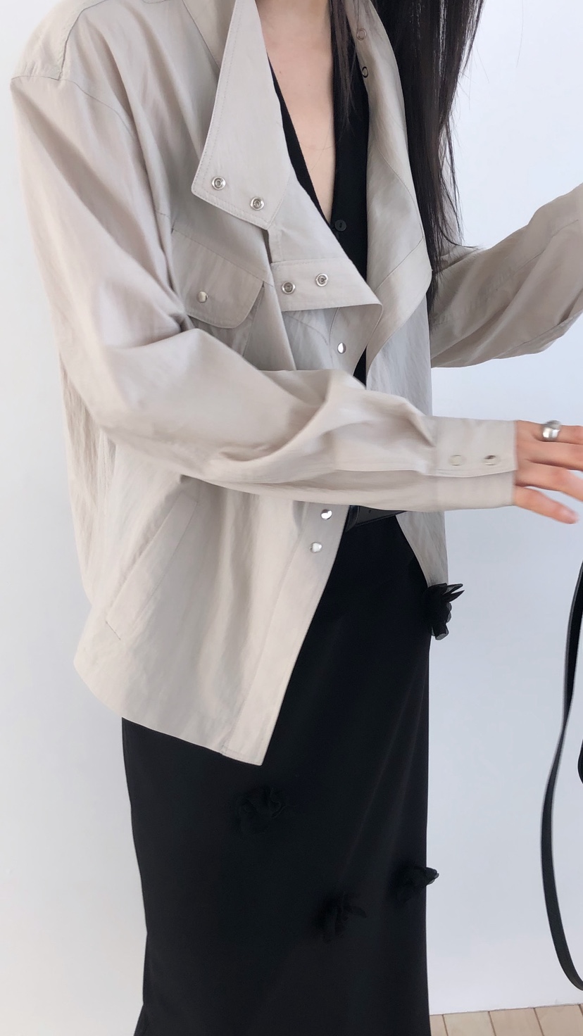 OVER RICH韓國代購女士新品推薦職業熱賣26春夏外套不對稱OVER RICH外套