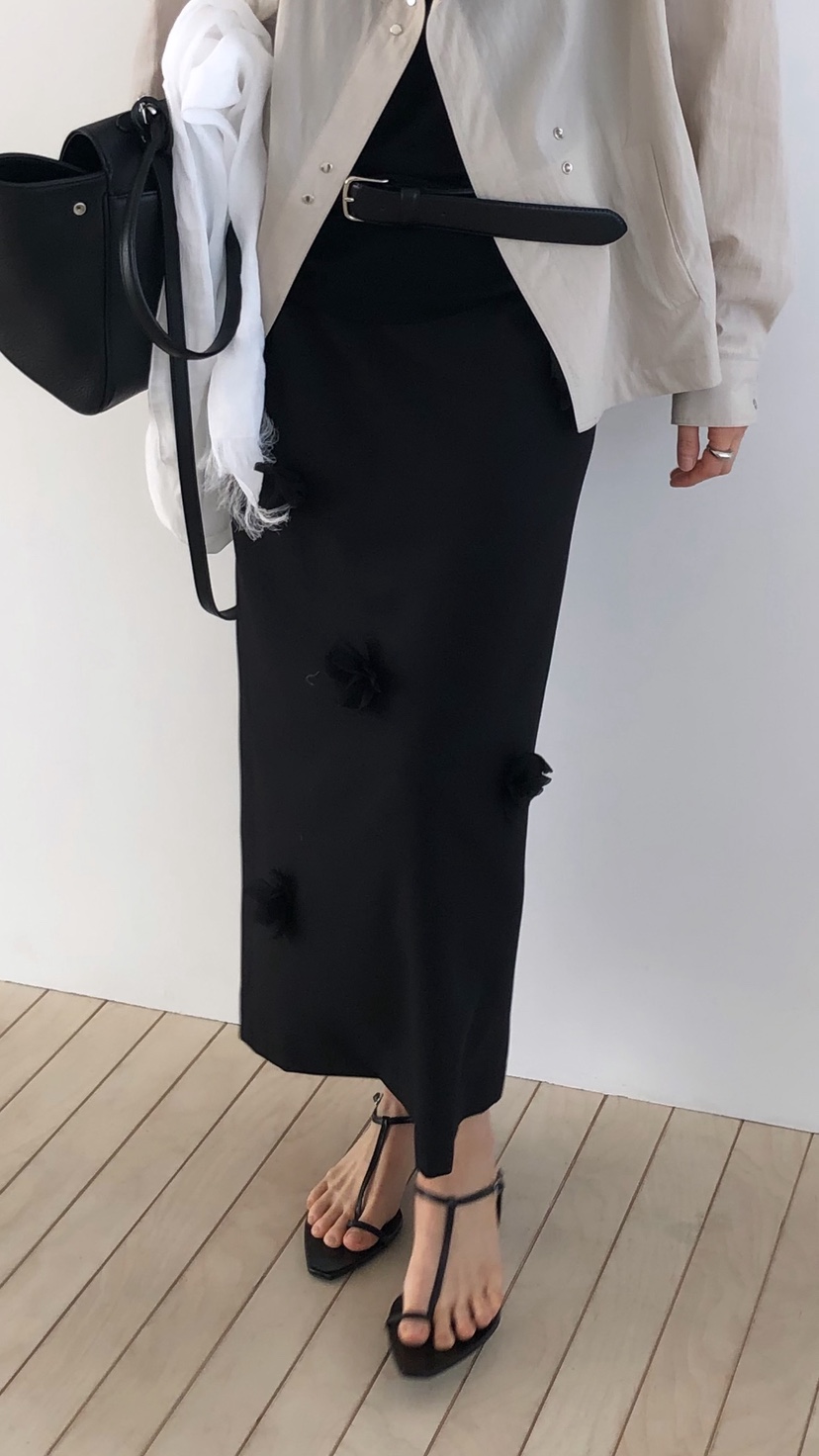 OVER RICH韓國直郵女士新品職業26春夏熱賣休閑時尚長裙OVER RICH長裙