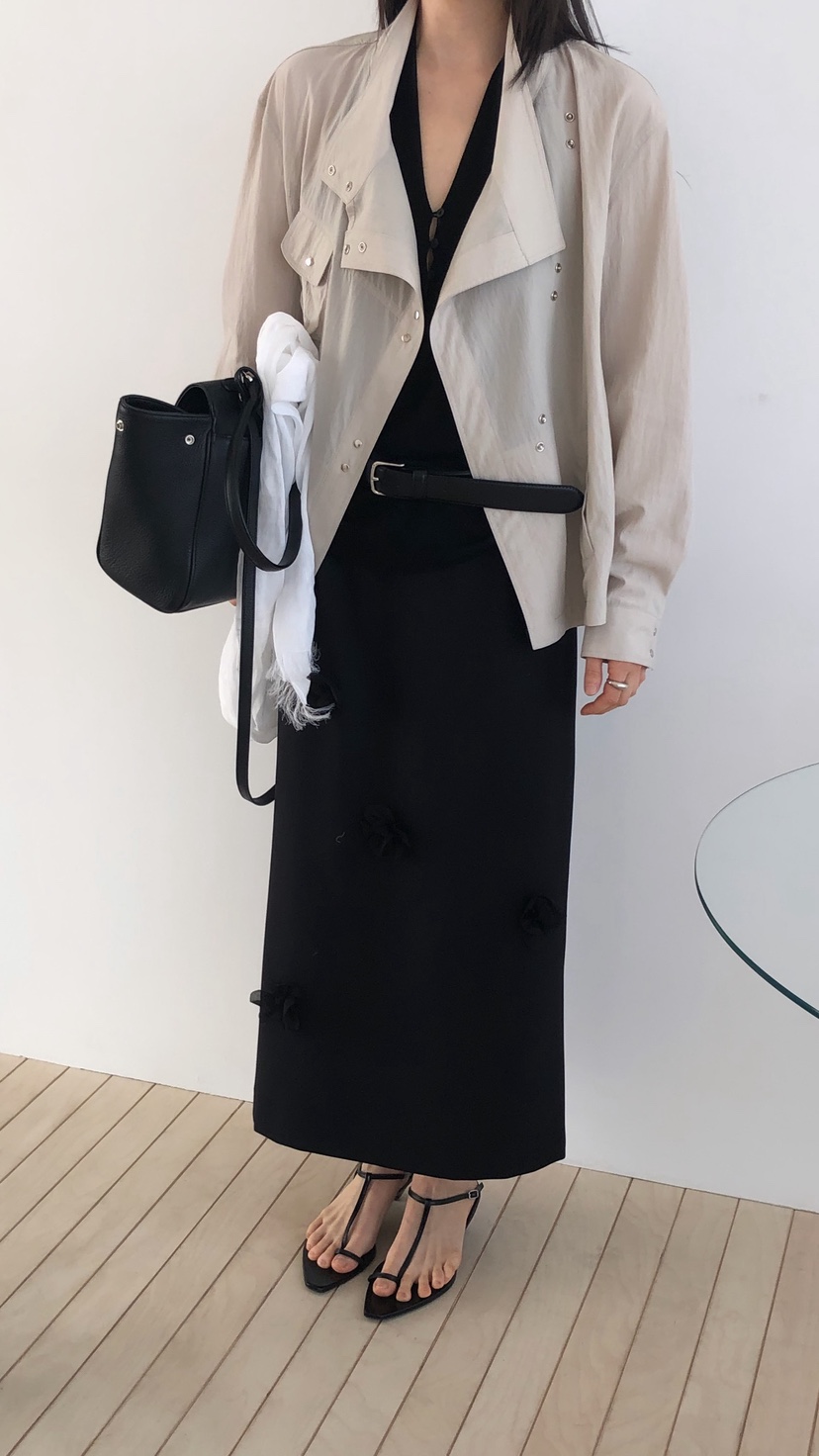 OVER RICH韓國直郵女士新品職業26春夏熱賣休閑時尚長裙OVER RICH長裙