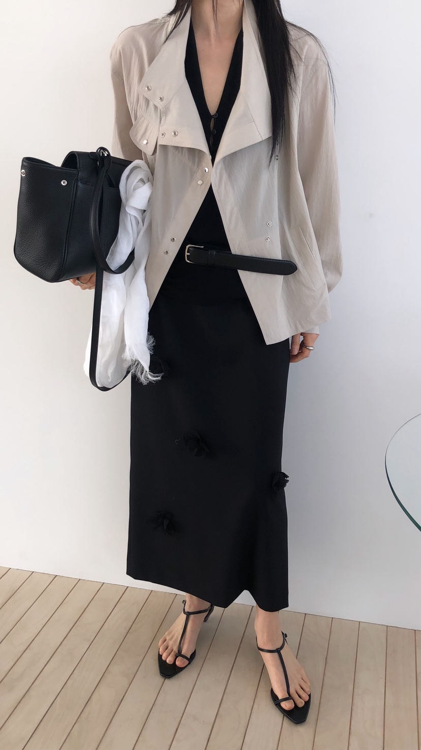 OVER RICH韓國直郵女士新品職業26春夏熱賣休閑時尚長裙OVER RICH長裙