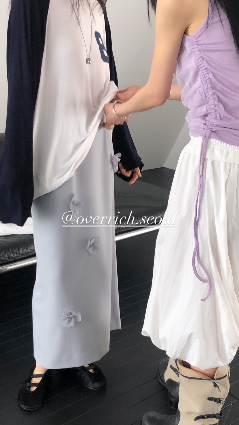 OVER RICH韓國直郵女士新品職業26春夏熱賣休閑時尚長裙OVER RICH長裙