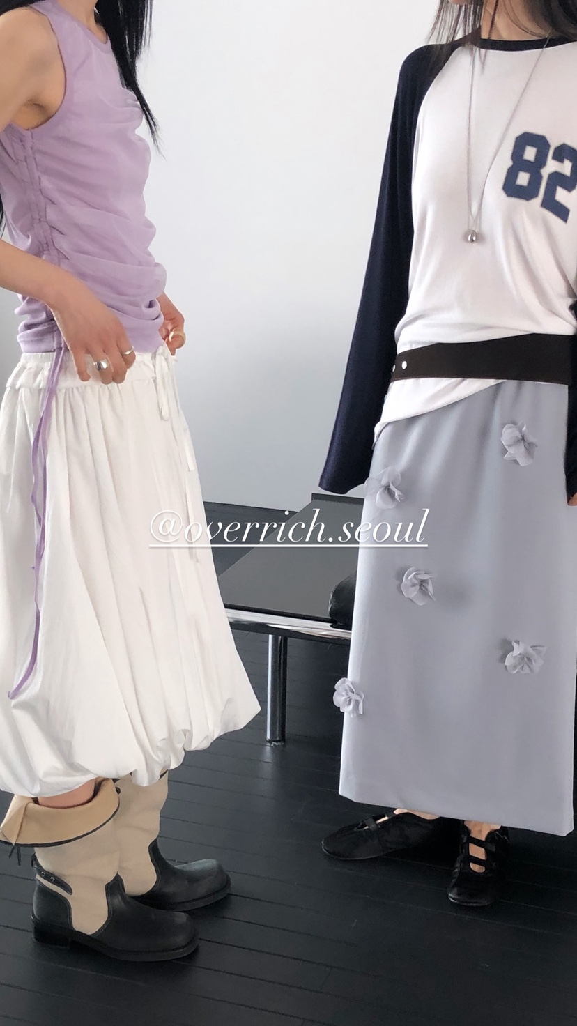 OVER RICH韓國直郵女士新品職業26春夏熱賣休閑時尚長裙OVER RICH長裙