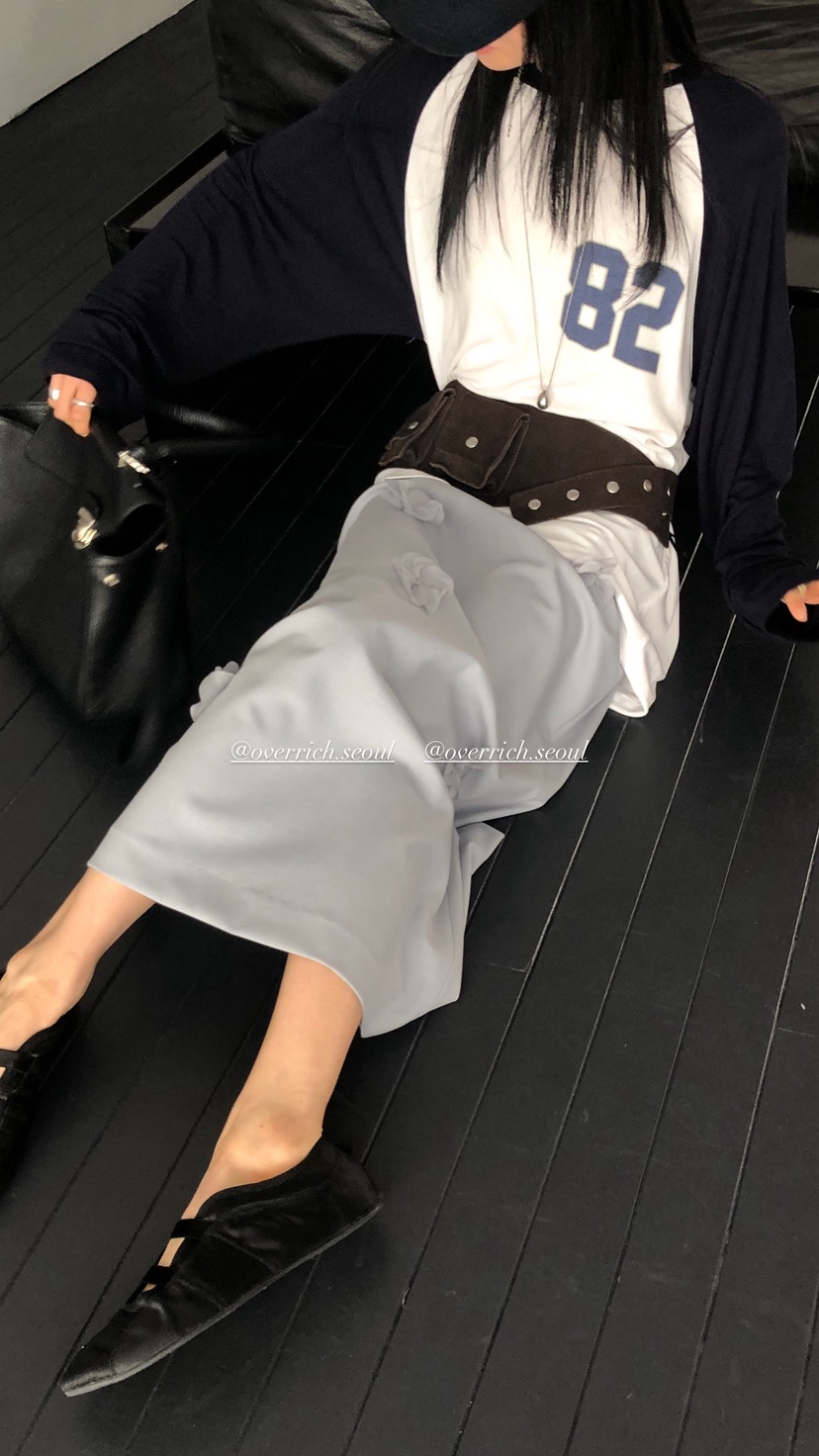 OVER RICH韓國直郵女士新品職業26春夏熱賣休閑時尚長裙OVER RICH長裙