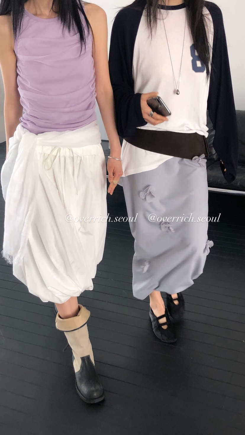 OVER RICH韓國直郵女士新品職業26春夏熱賣休閑時尚長裙OVER RICH長裙