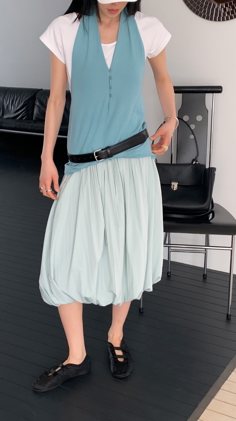 OVER RICH韓國代購女士新款時尚26春夏職業半身裙中短裙OVER RICH半身裙/中短裙