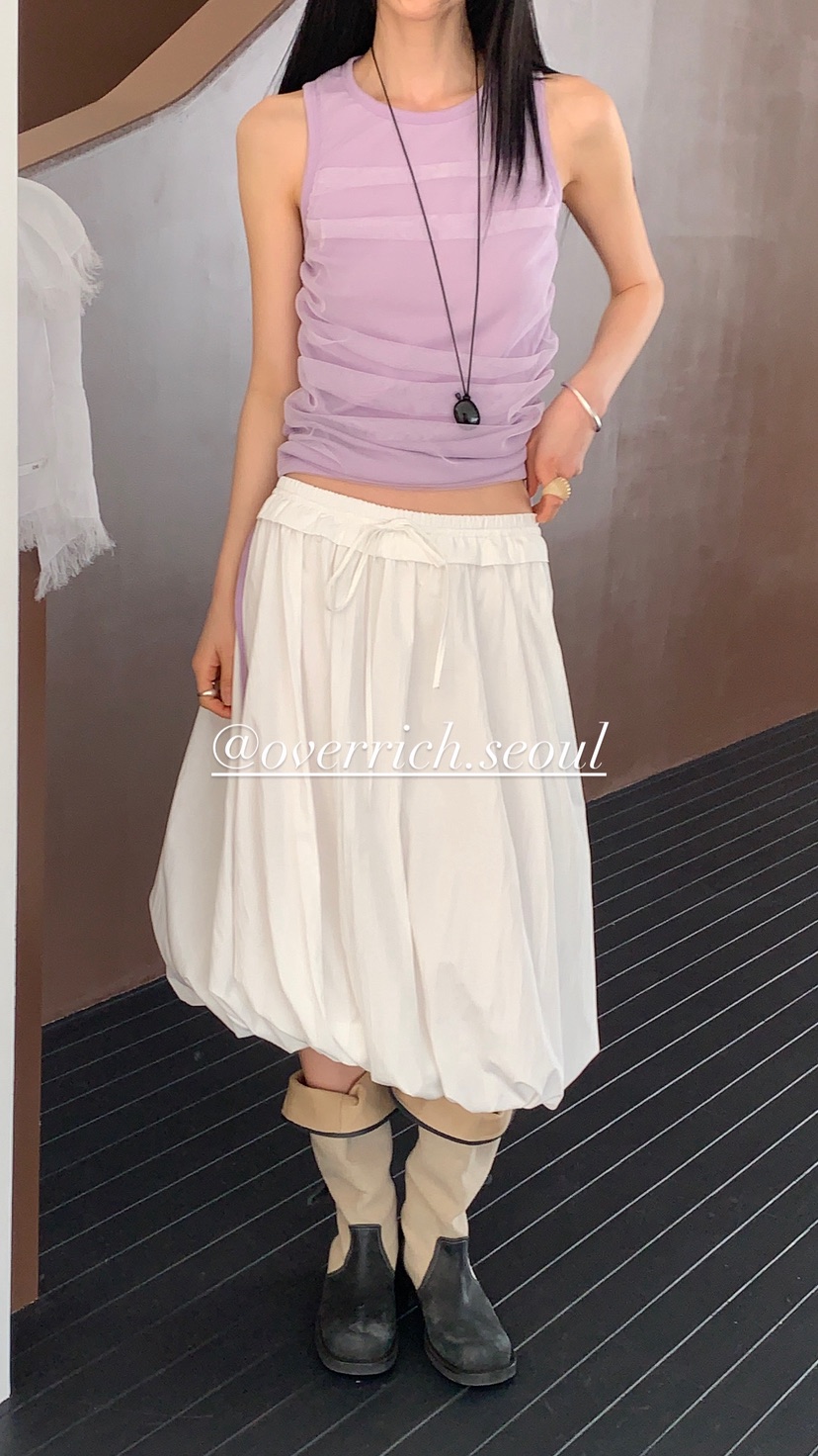 OVER RICH韓國代購女士新款時尚26春夏職業半身裙中短裙OVER RICH半身裙/中短裙