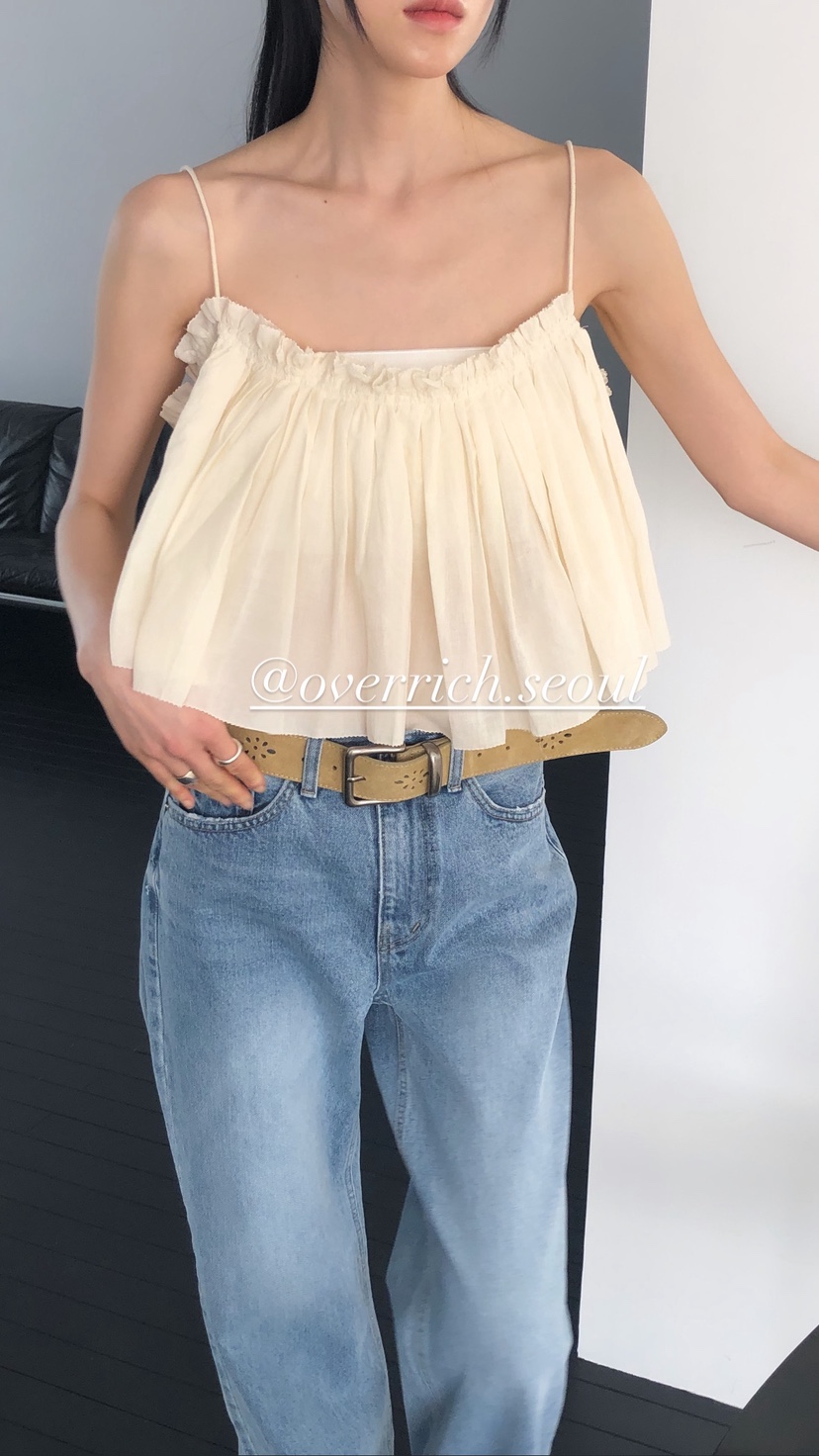 OVER RICH韓國代購女士新款人氣26春夏推薦時尚吊帶背心OVER RICH吊帶/背心