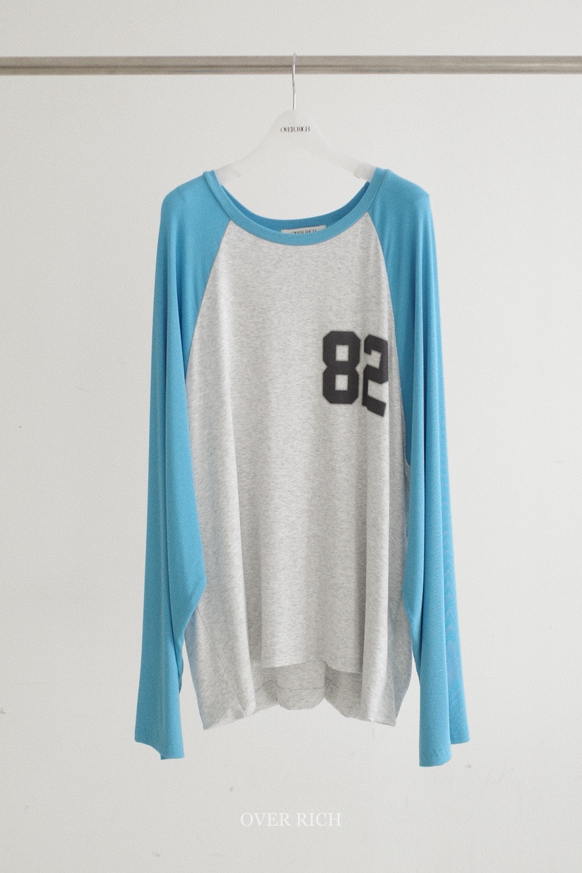 OVER RICH韓國東大門代購女士新品人氣休閑職業T恤插肩袖OVER RICHT恤圖色2
