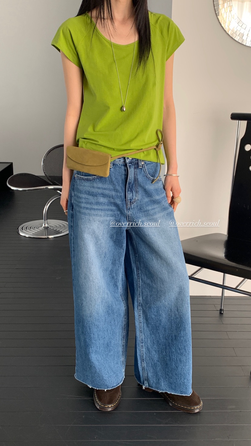 OVER RICH韓國東大門直郵女士新款推薦26春夏時尚牛仔褲OVER RICH牛仔褲