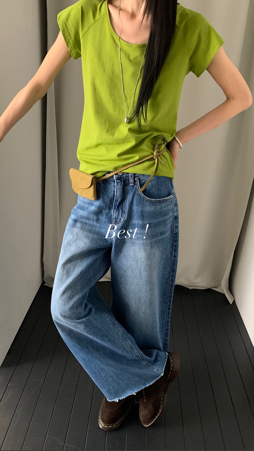 OVER RICH韓國東大門直郵女士新款推薦26春夏時尚牛仔褲OVER RICH牛仔褲