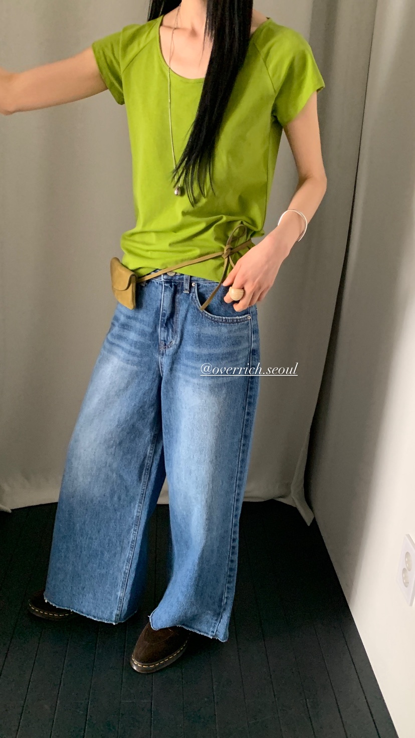 OVER RICH韓國東大門直郵女士新款推薦26春夏時尚牛仔褲OVER RICH牛仔褲