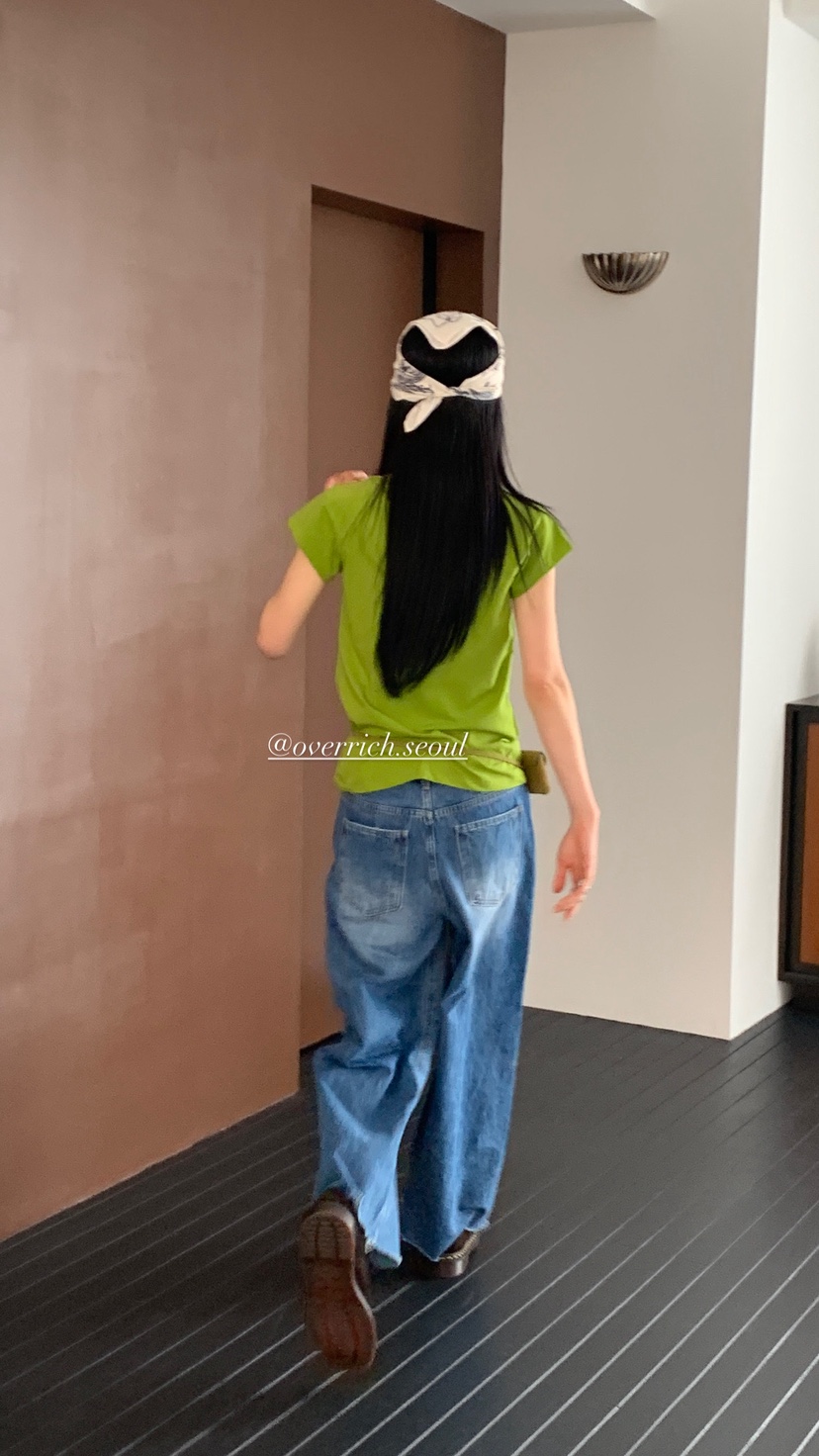 OVER RICH韓國東大門直郵女士新款推薦26春夏時尚牛仔褲OVER RICH牛仔褲