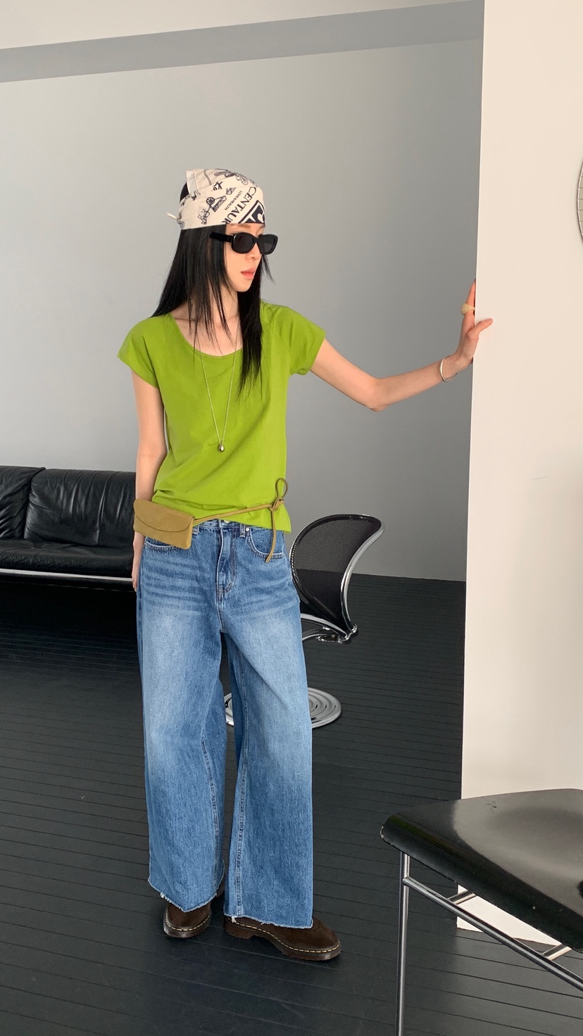 OVER RICH韓國東大門直郵女士新款推薦26春夏時尚牛仔褲OVER RICH牛仔褲