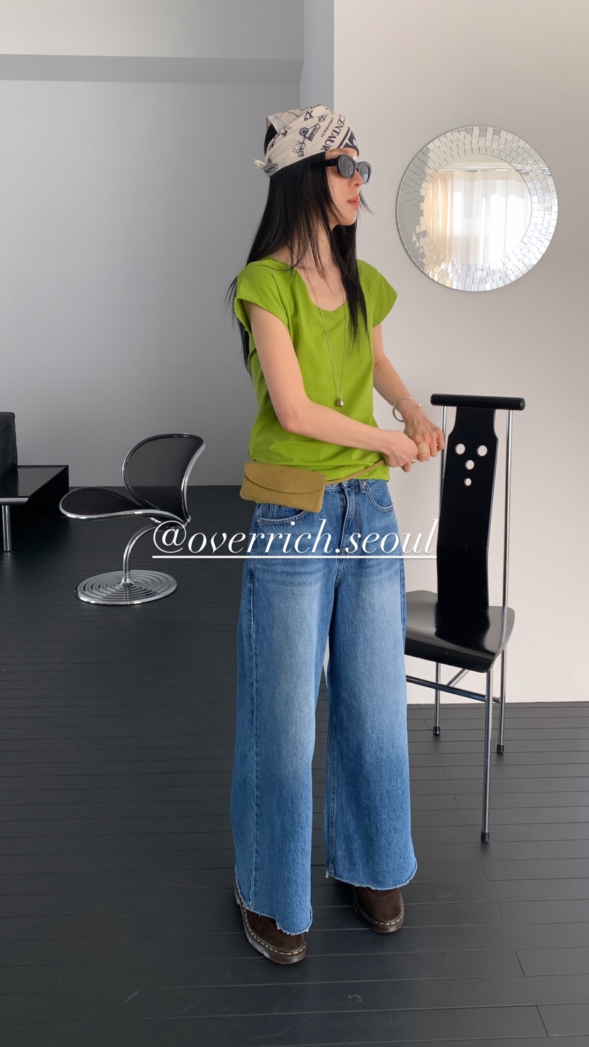 OVER RICH韓國東大門直郵女士新款推薦26春夏時尚牛仔褲OVER RICH牛仔褲