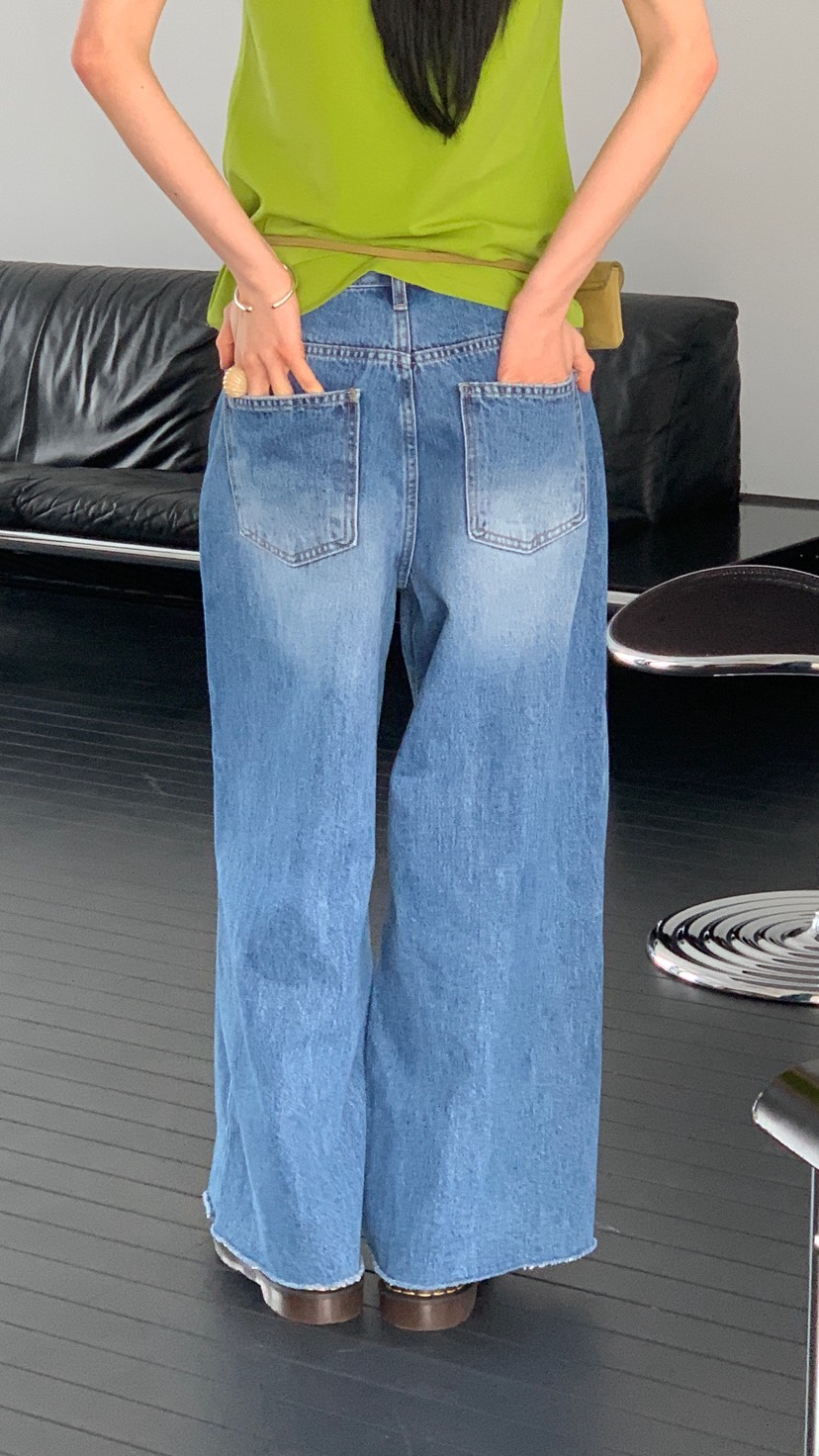 OVER RICH韓國東大門直郵女士新款推薦26春夏時尚牛仔褲OVER RICH牛仔褲