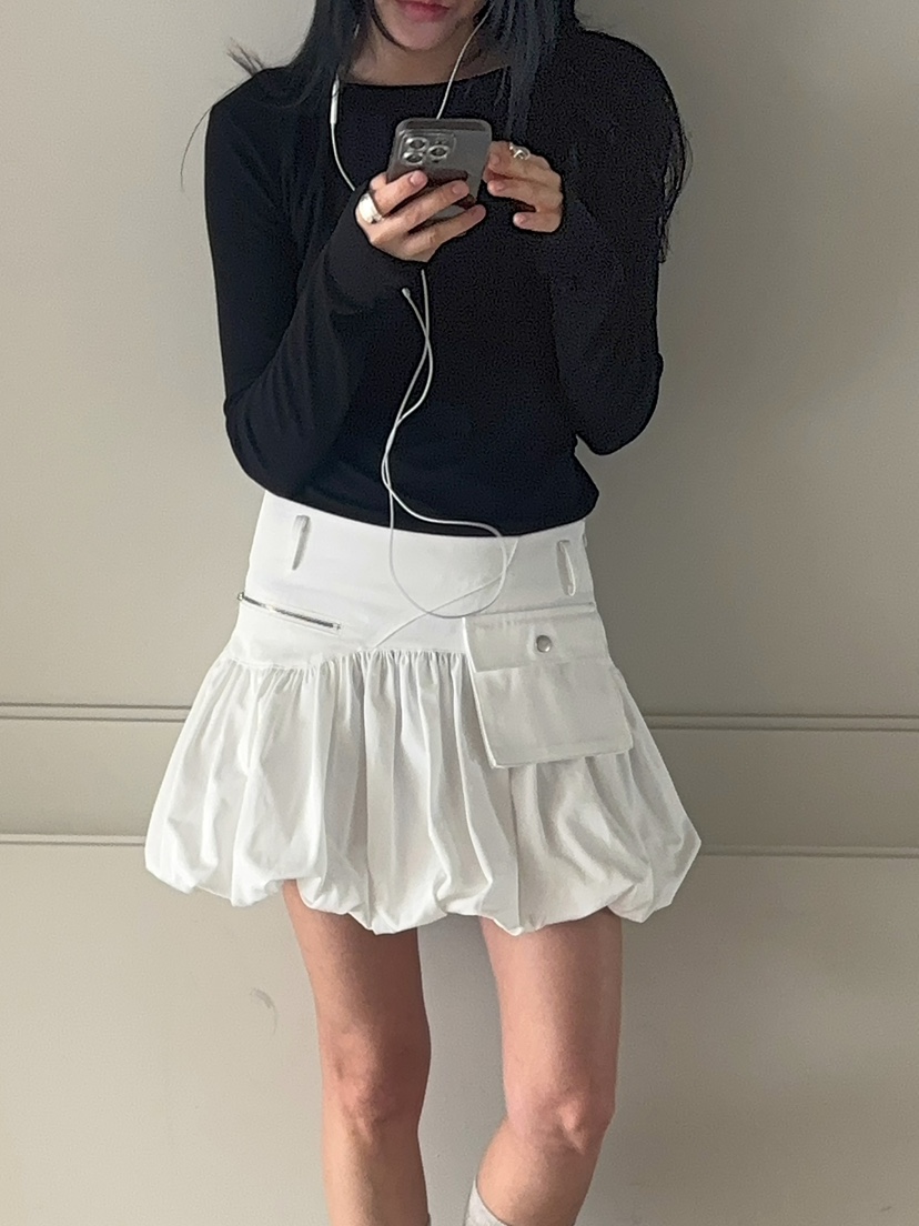 JADEMARKET韓國直郵實拍女裝新品推薦26春夏熱賣休閑短裙JADE MARKET短裙圖色1