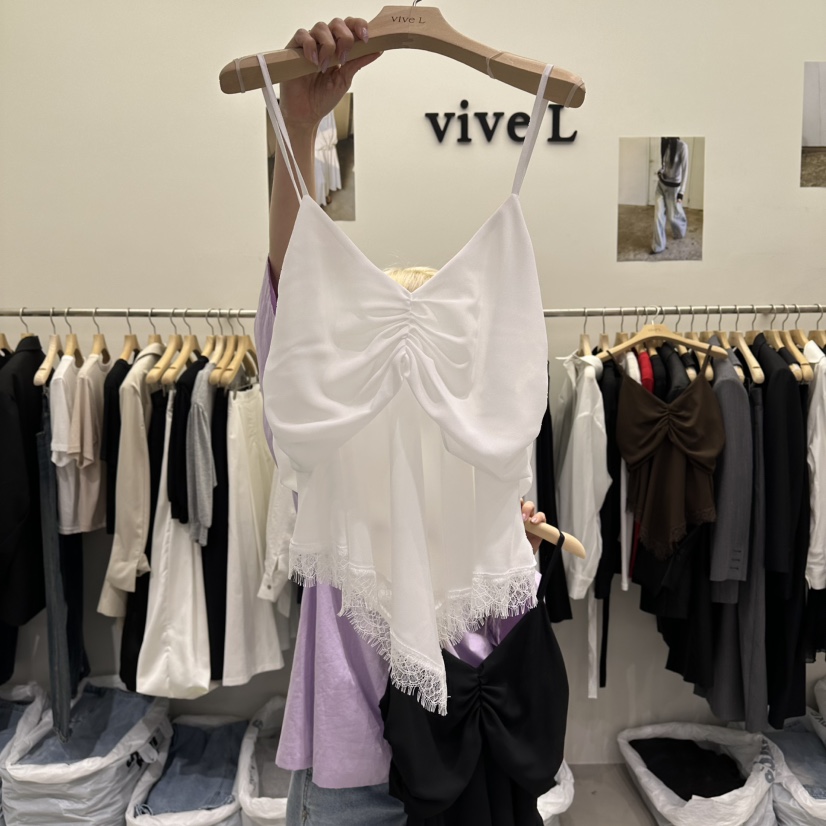 VIVEL韓國直郵實拍女裝新款職業時尚熱賣休閑26春夏吊帶背心VIVEL吊帶/背心圖色1