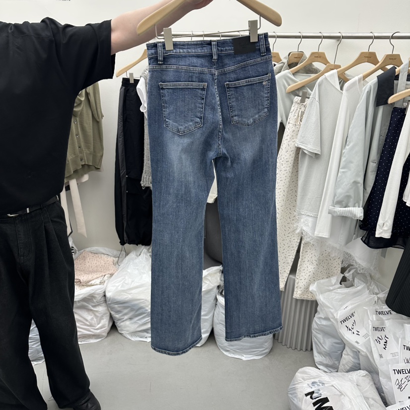 TWELVE韓國東大門代購女士新品26春夏職業時尚休閑牛仔褲TWELVE牛仔褲