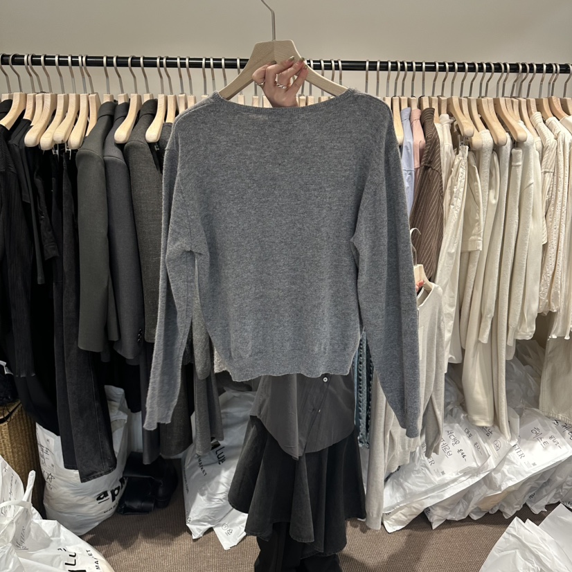 LE BUTTER韓國東大門代購女裝新品推薦熱賣26春夏針織衫船領LE BUTTER針織衫