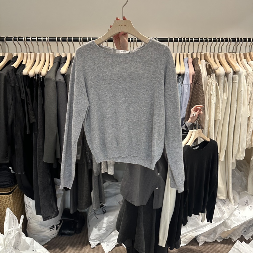 LE BUTTER韓國東大門代購女裝新品推薦熱賣26春夏針織衫船領LE BUTTER針織衫圖色3