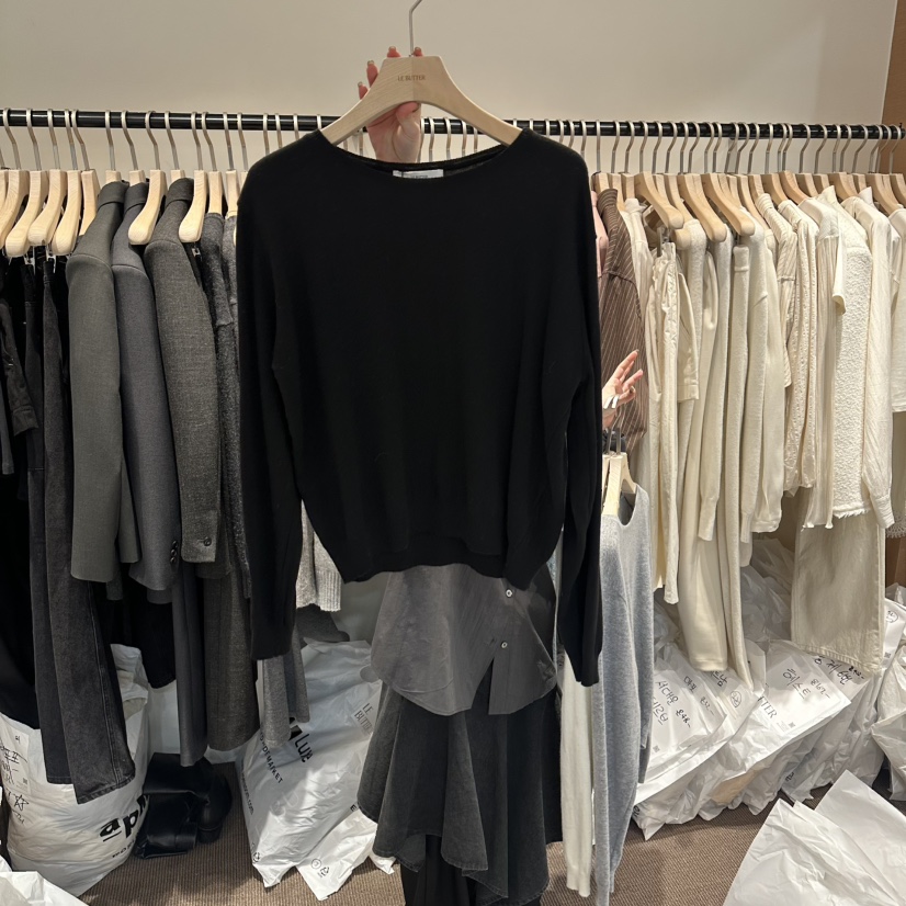 LE BUTTER韓國東大門代購女裝新品推薦熱賣26春夏針織衫船領LE BUTTER針織衫圖色4