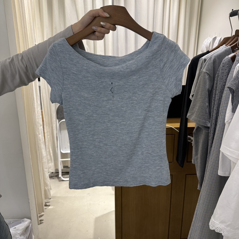 SIERRA韓國直郵女裝新品時尚熱賣職業人氣26春夏休閑推薦T恤SIERRAT恤圖色2藍色