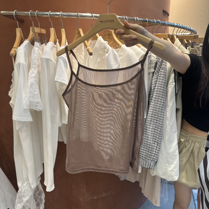 MIENNE韓國直郵實拍女士新品26春夏時尚人氣吊帶背心網眼MIENNE吊帶/背心圖色3