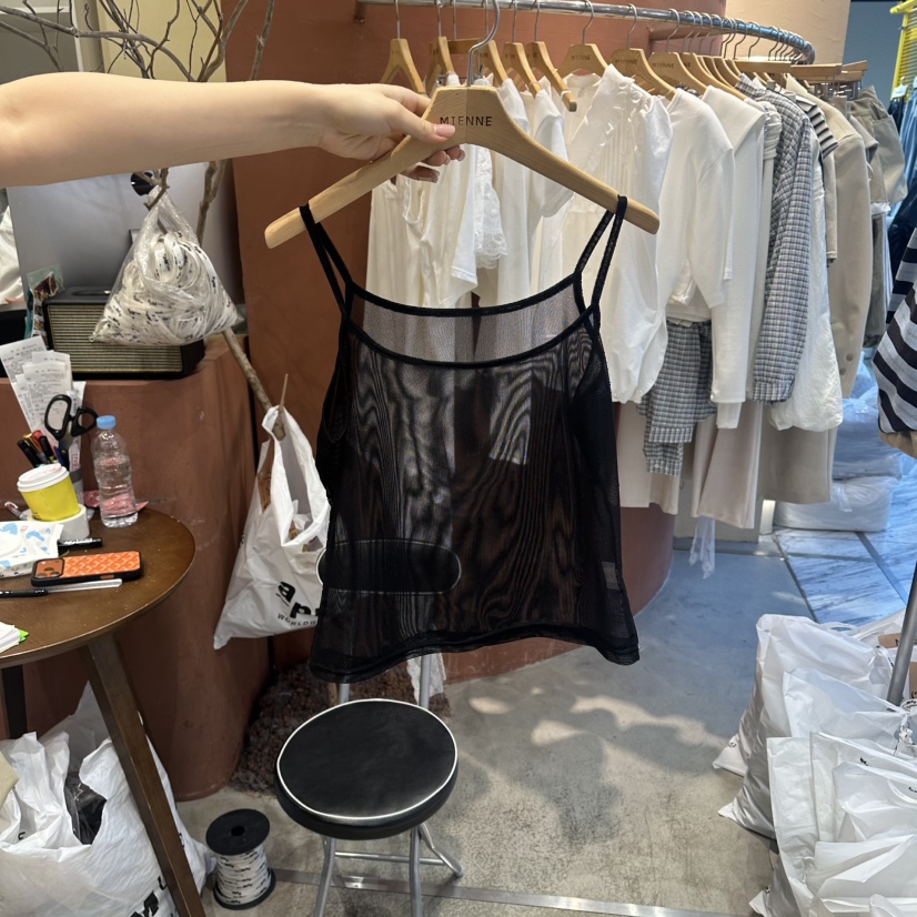MIENNE韓國直郵實拍女士新品26春夏時尚人氣吊帶背心網眼MIENNE吊帶/背心圖色4