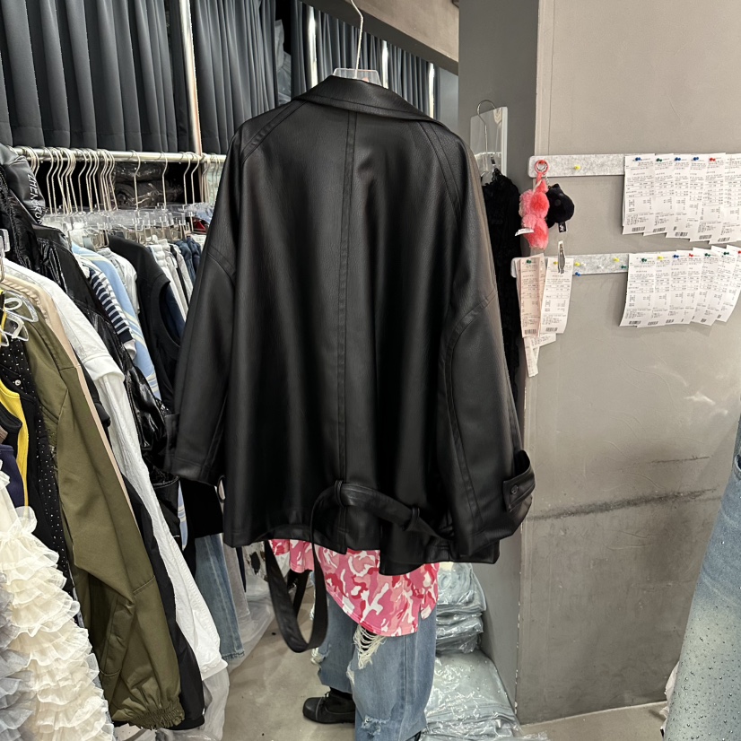 MOMAZU韓國東大門直郵女士新款推薦人氣職業熱賣26春夏皮衣MOMAZU皮衣