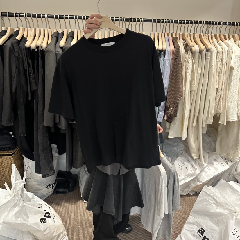 LE BUTTER韓國代購女士新品休閑熱賣人氣時尚推薦職業T恤LE BUTTERT恤圖色3