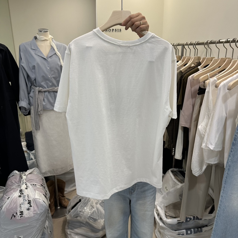 NOPSIS韓國代購女裝新款26春夏推薦休閑職業人氣熱賣時尚T恤NOPSIST恤