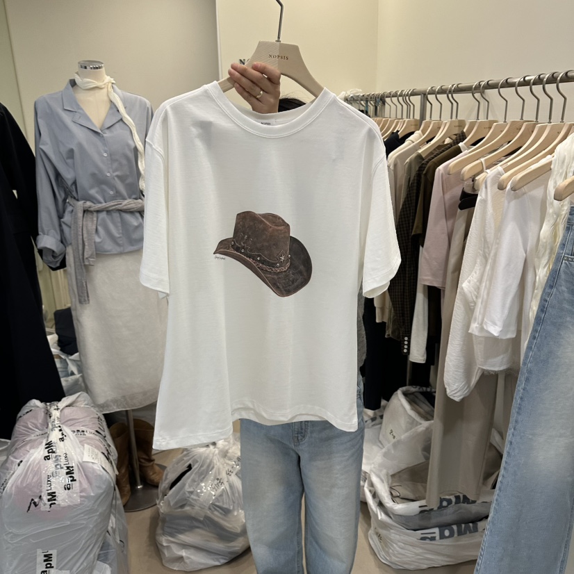 NOPSIS韓國代購女裝新款26春夏推薦休閑職業人氣熱賣時尚T恤NOPSIST恤圖色1