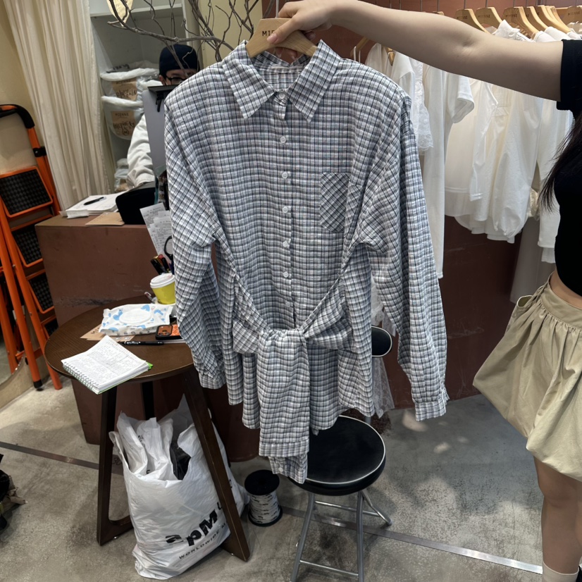 MIENNE韓國直郵實拍女裝新款時尚人氣熱賣襯衫蕾絲衫可拆卸MIENNE襯衫/蕾絲衫圖色1