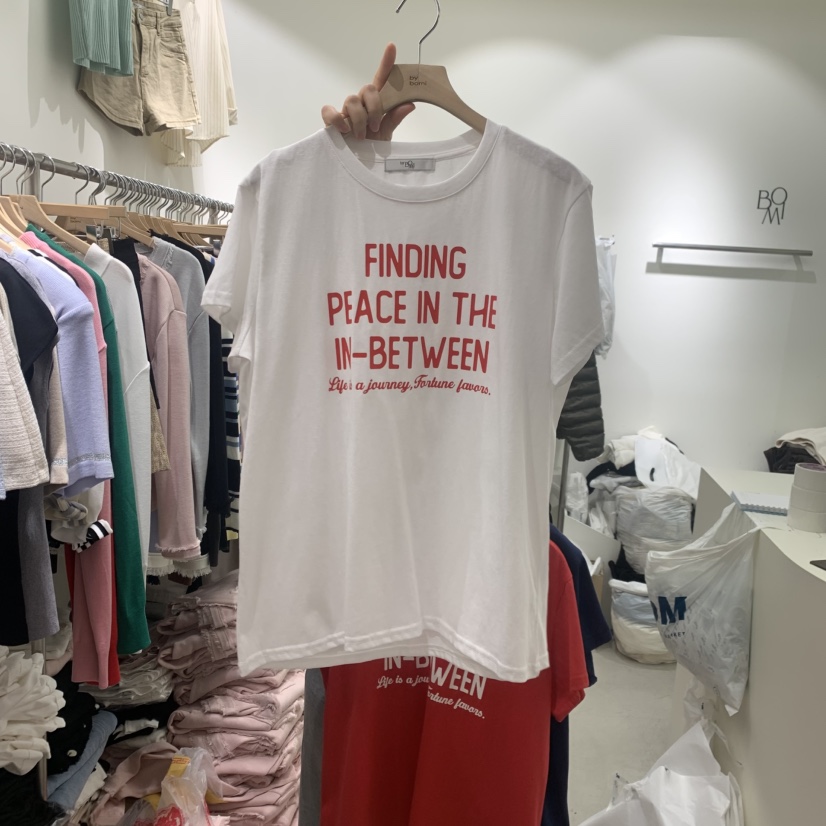 BY BOMI韓國代購女裝新款推薦人氣熱賣職業26春夏休閑T恤BY BOMIT恤圖色1