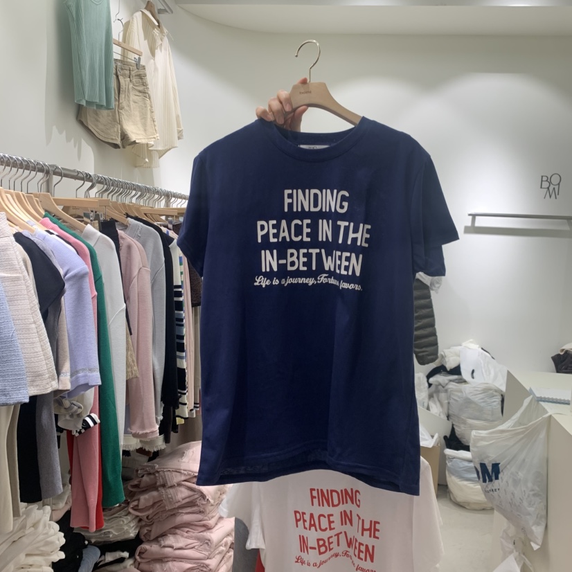 BY BOMI韓國代購女裝新款推薦人氣熱賣職業26春夏休閑T恤BY BOMIT恤圖色4