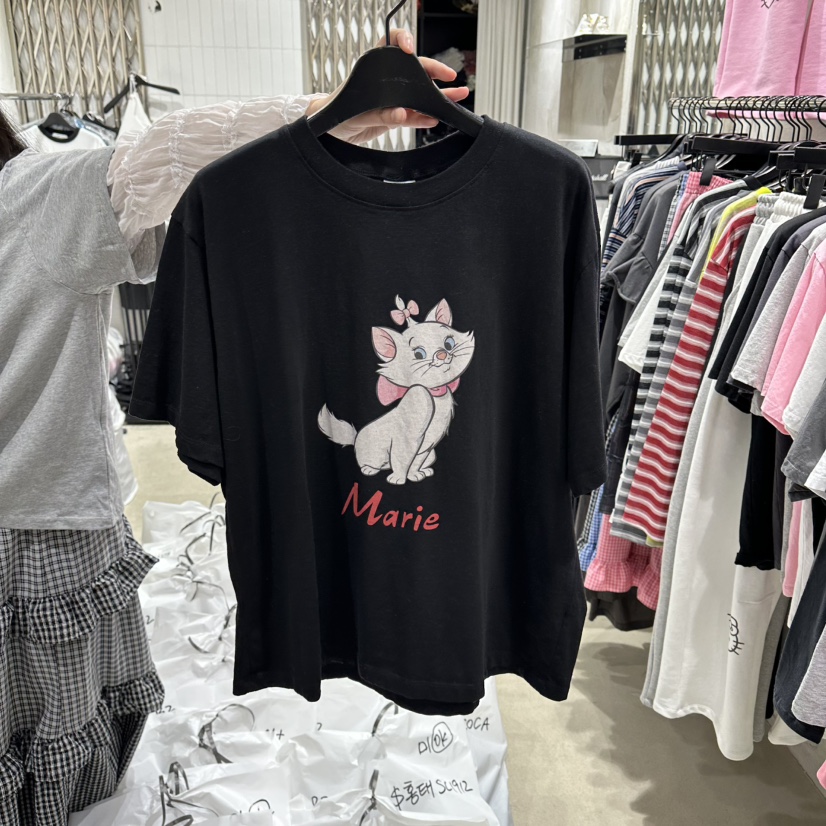 VANTA韓國東大門代購女裝新品熱賣推薦人氣時尚休閑26春夏T恤VANTAT恤圖色4黑色